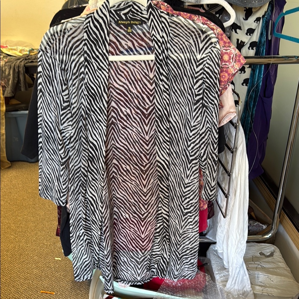 Black and White Zebra Print Cape